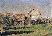 impressionist painter la valleuse port en bessin oil on canvas